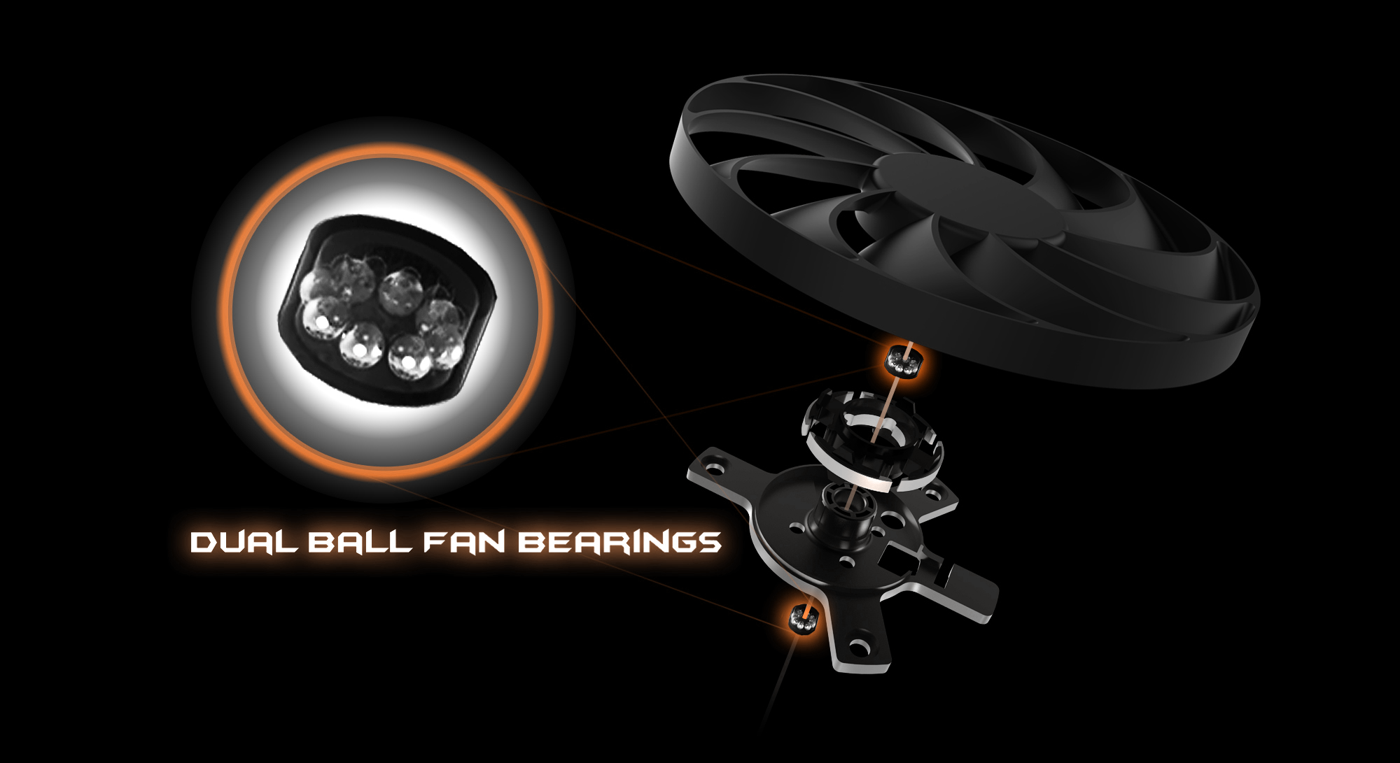 ASUS PH-RTX3060-12G-V2 dual ball fan bearings